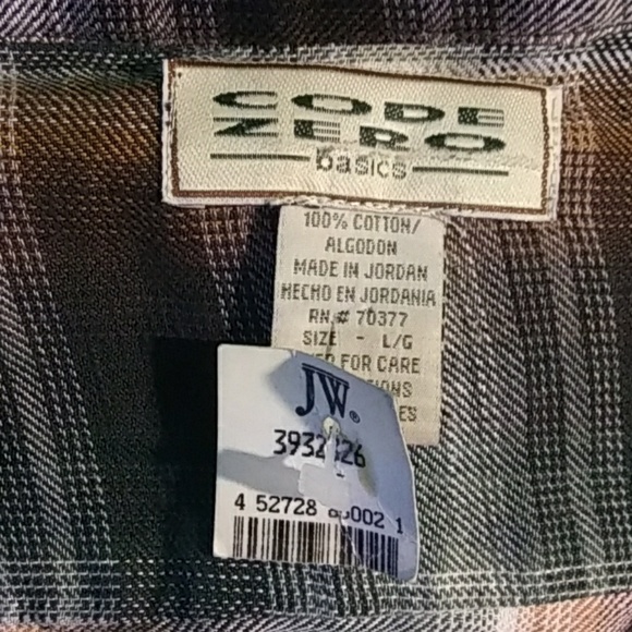 Code zero vintage plaid button down short sleeve - Picture 3 of 3
